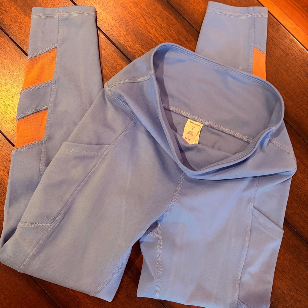 Marika Light Blue and Orange Leggings